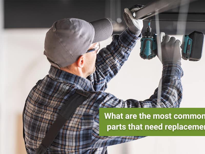 the most common garage door parts that need replacement over time